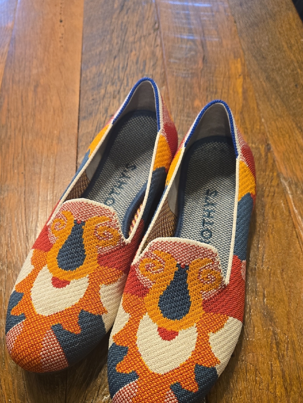 Rothy's The Loafer Moroccan Amber Women's Size 8.5 Colorful Knit